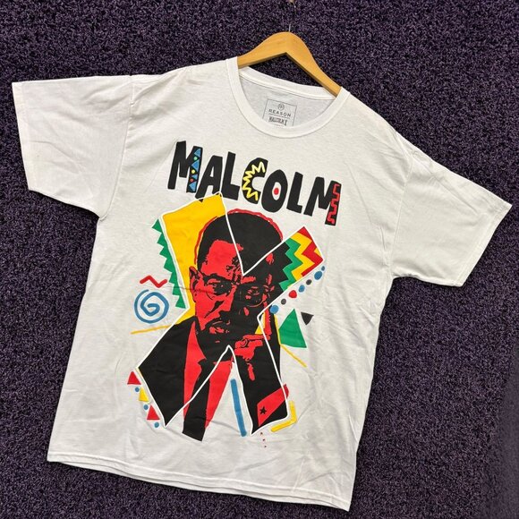Reason x Malcolm X By Any Means Necessary Movie T-Shirt L - Picture 3 of 5